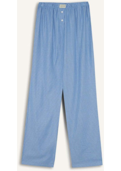 Regular Fit Uzun Boy Çizgili Pijama Altı-Fall in Love E8645AX25AU
