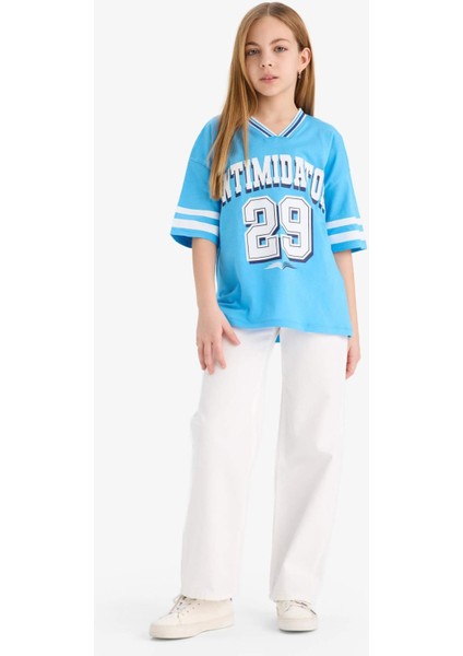 Kız Çocuk Okul 90's Wide Leg Geniş Paça Jean Pantolon E9560A825SM