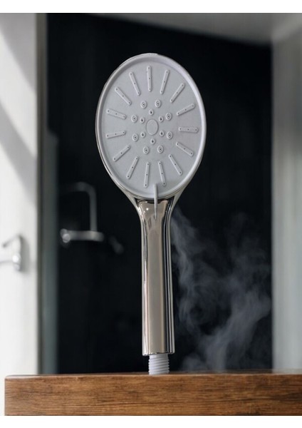 Güneş Enerjili Çok Fonksiyonlu Duş Başlığı, Gri Renk