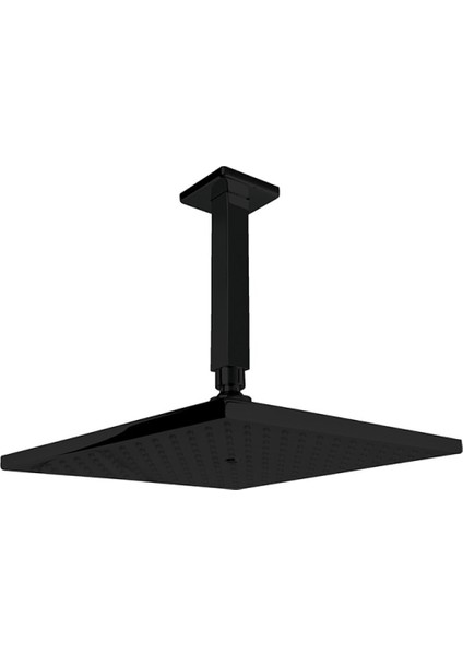 Tavandan Ayarlı Siyah Duş Başlığı, Şık ve Kullanışlı Tasarım