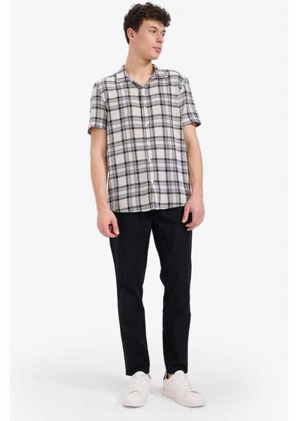 %100 Pamuk Jogger Fit Beli Bağcıklı Lastikli Dar Paça Cepli Pantolon Z6475AZ25AU