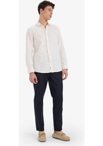 %100 Pamuk Jogger Fit Beli Bağcıklı Lastikli Dar Paça Cepli Pantolon Z6475AZ25AU