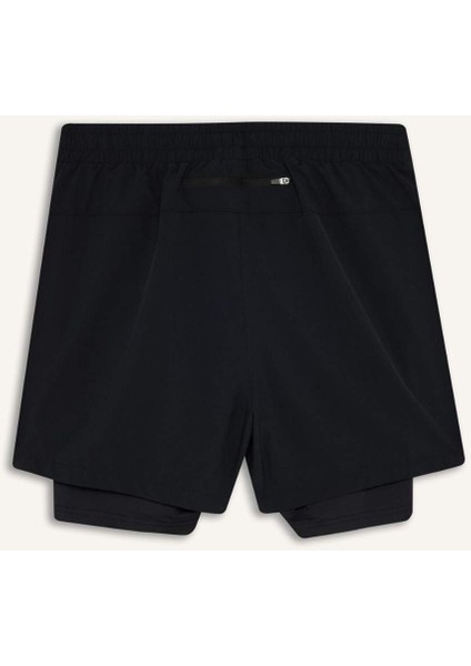 Fit Slim Fit Dar Kesim Sporcu İçi Taytlı Dokuma Şort F0010AX25AU