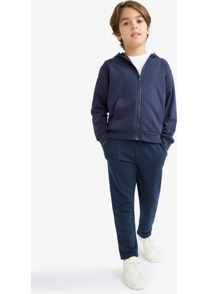 Erkek Çocuk Beli Lastikli Düz Paça Basic Düz Eşofman Altı X6955A625AU