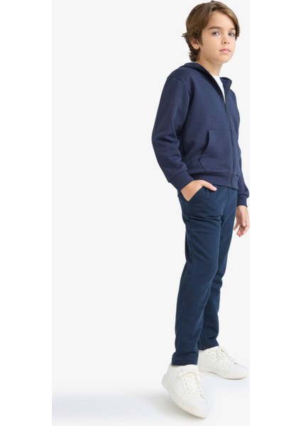 Erkek Çocuk Beli Lastikli Düz Paça Basic Düz Eşofman Altı X6955A625AU