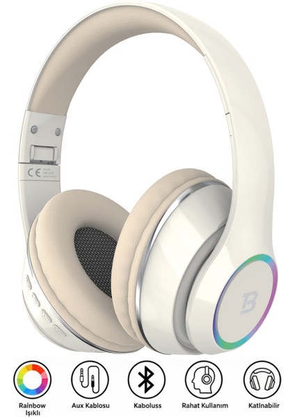 Kablosuz Kulaküstü Bluetooth Kulaklık Stereo-Mikrofon-Aux Sd Kart HK-035