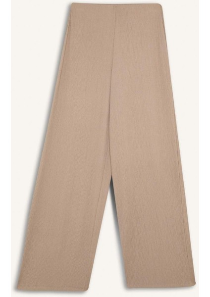 Wide Leg Beli Lastikli Geniş Paça Bürümcük Pantolon F0057AX25SP