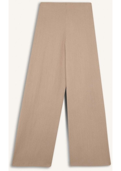 Wide Leg Beli Lastikli Geniş Paça Bürümcük Pantolon F0057AX25SP