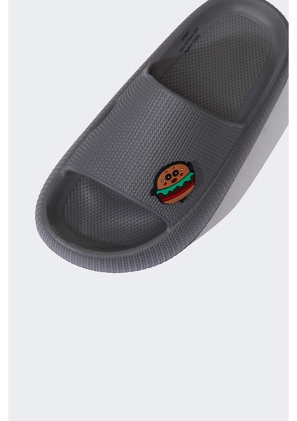 Erkek Çocuk Aplike Tırtıklı Taban Cırt Cırtlı Eva Sandalet C2774A825SP