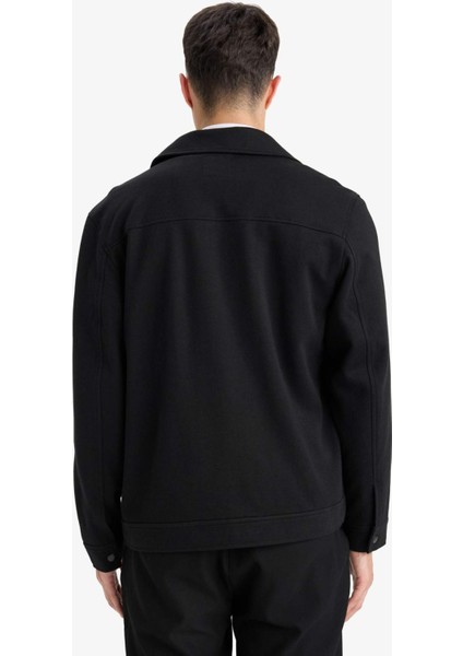 Regular Fit Çıtçıtlı Nakış Detaylı Örme Gömlek Ceket E9272AX25AU