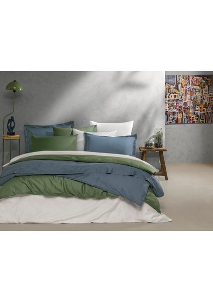 Mix&Match Pamuk Saten King Size Nevresim Kılıfı indigo modelleri