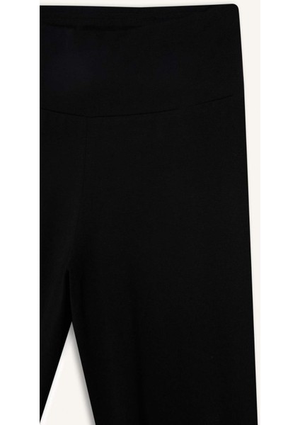 Fit Yüksek Bel Beli Saran Pamuklu Basic Düz Sporcu Tayt Z6327AZ25AU