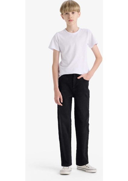 Erkek Çocuk Straight Fit Düz Paça Jean Pantolon F0454A825AU