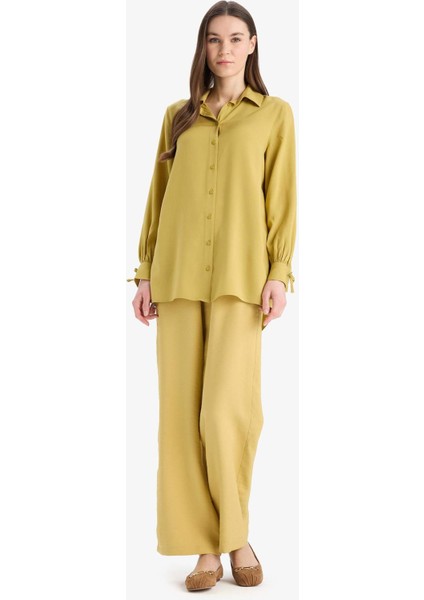 Wide Leg Basic Düz Geniş Paça Pantolon E7979AX25SM