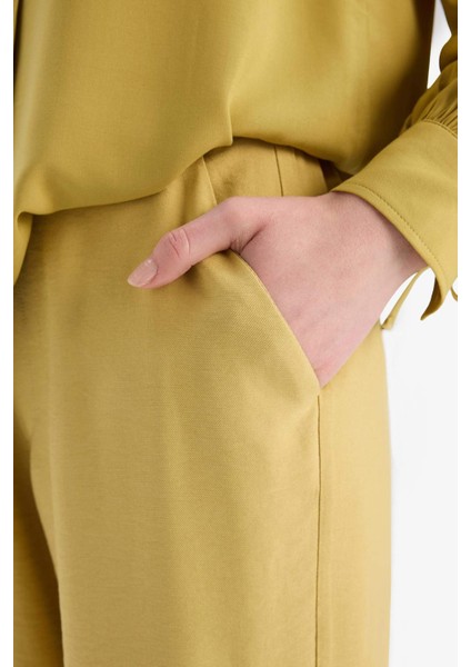 Wide Leg Basic Düz Geniş Paça Pantolon E7979AX25SM