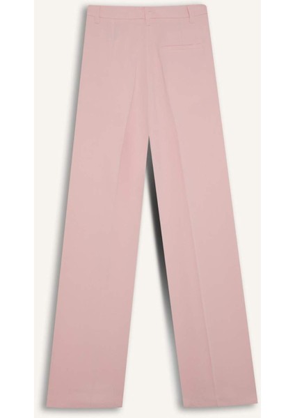 Afra x DeFacto Wide Leg Krep Kumaş Pantolon Cepli Yüksek Bel Uzun Boy Geniş Paça F0083AX25SM