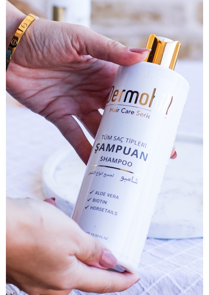 Nemlendirici Şampuan 400 ml Kuru ve Sağlıksız Saçlar için At Kuyruğu Ekstresi ile modelleri