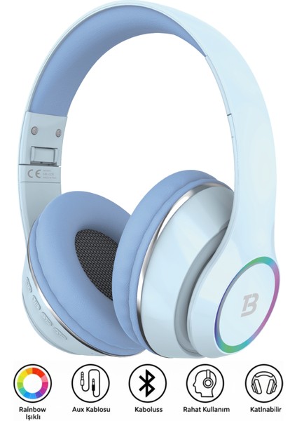 Kablosuz Kulaküstü Bluetooth Kulaklık Stereo-Mikrofon-Aux Sd Kart HK-035