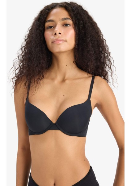 Push Up Micro Kaplı Yarım Dolgulu Balenli Tişört Bra Z3350AZ25AU