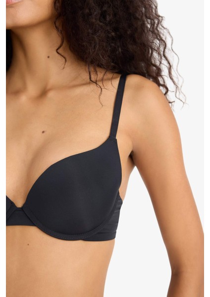 Push Up Micro Kaplı Yarım Dolgulu Balenli Tişört Bra Z3350AZ25AU