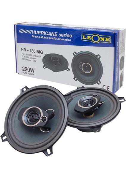 13 cm 220 Watt Max 110 Watt Rms 3 Yollu 2'li Hoparlör HR-130 Bıg modelleri