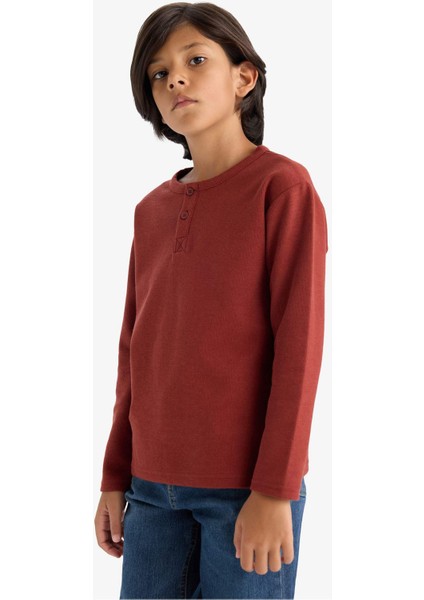 Erkek Çocuk Bisiklet Yaka Uzun Kollu Tişört G1811A825AU modelleri