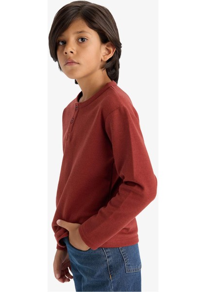 Erkek Çocuk Bisiklet Yaka Uzun Kollu Tişört G1811A825AU fırsatları