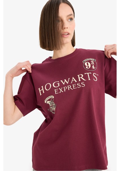 Coool Harry Potter Oversize Geniş Kalıp Sırt Baskılı Kısa Kollu Tişört E9850AX25AU