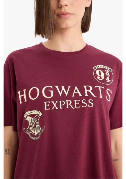 Coool Harry Potter Oversize Geniş Kalıp Sırt Baskılı Kısa Kollu Tişört E9850AX25AU