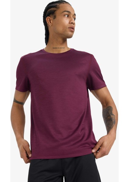 Fit Slim Fit Dar Kesim Hızlı Kuruyan Nefes Alabilen Esnek Kumaş Bisiklet Yaka Sporcu Kısa Kollu Tişört