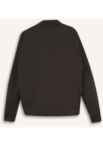 Su İtici Slim Fit Dar Kesim Dik Yaka Fermuarlı Astarlı İç Cepli Mont F0880AX25AU