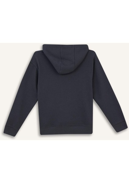 Erkek Çocuk Basic Düz Kapüşonlu Okul Sweatshirt E9558A825AU