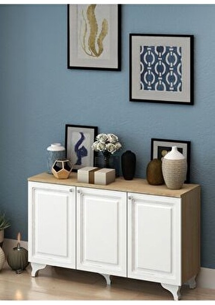 Rosalie Çok Amaçlı Konsol Dolap Banyo, Mutfak ve Giriş için Fonksiyonel Depolama Çözümü