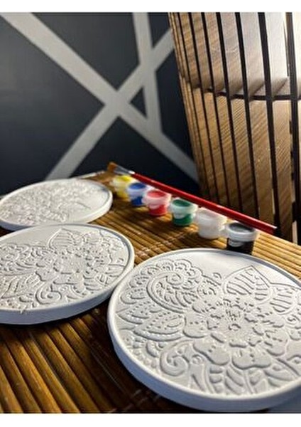 Mandala 2 Taş Boyama Seti 6 Adet Eğlenceli ve Eğitici Çocuk Etkinliği 3D modelleri