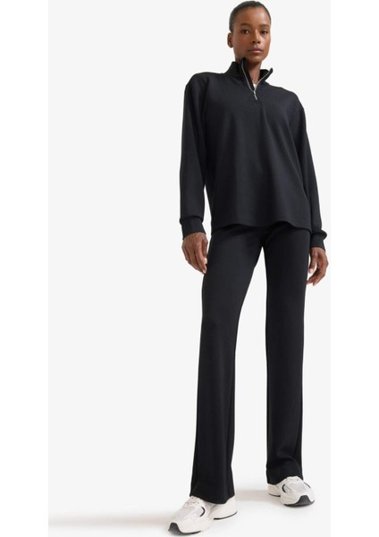 Fit Oversize Geniş Kalıp Yarım Fermuarlı Dik Yaka Modal Sweatshirt D7126AX25AU