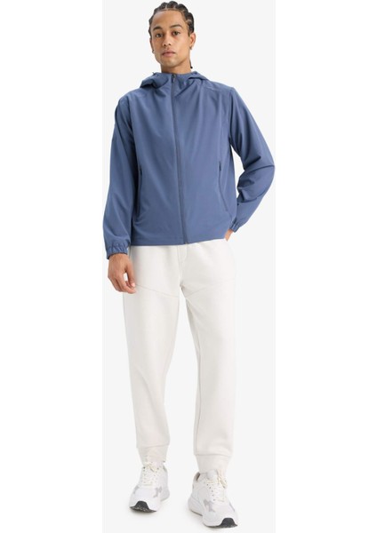 Fit Su İtici Regular Fit Kapüşonlu Fermuarlı Yağmurluk E9218AX25AU