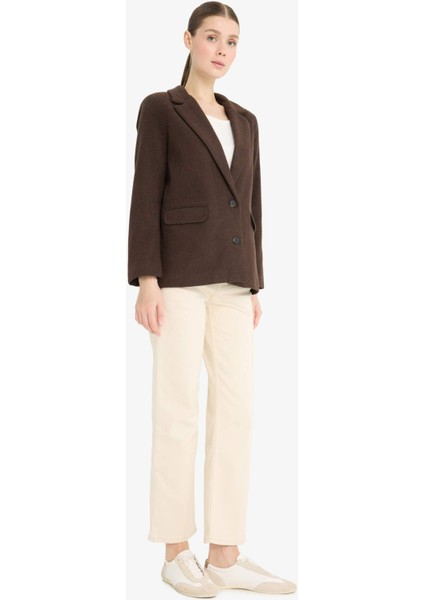 Regular Fit Flanel Blazer Ceket Y6483AZ24WN