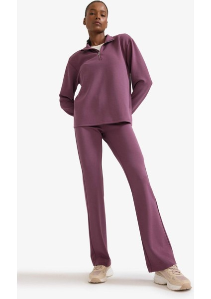 Fit Oversize Geniş Kalıp Yarım Fermuarlı Dik Yaka Modal Sweatshirt D7126AX25AU