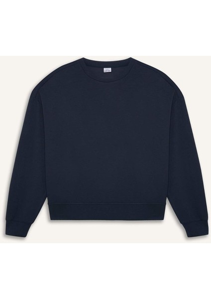 Fit Oversize Geniş Kalıp Bisiklet Yaka Modal Ultra Soft Sweatshirt