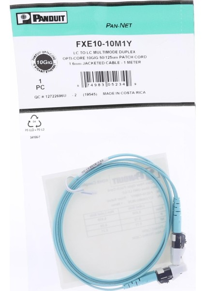 FXE10-10M1Y Lc-Lc Fiber Optik Patch Kablo 1mt Multimode Duplex