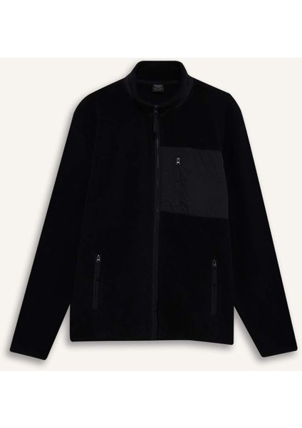 Regular Fit Dik Yaka Fermuarlı Polar Hırka A6892AX25WN