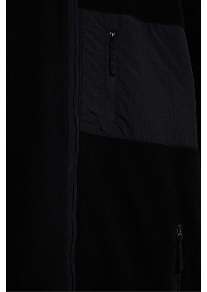 Regular Fit Dik Yaka Fermuarlı Polar Hırka A6892AX25WN