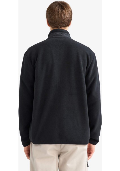 Regular Fit Dik Yaka Fermuarlı Polar Hırka A6892AX25WN