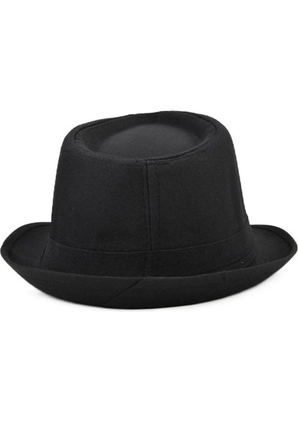 Çocuk Boy Siyah Kumaş Fötr Şapka Gösteri Şapkası Michael Jackson Şapkası 54 No modelleri