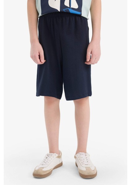 Erkek Çocuk 2'li Takım Baskılı Kısa Kollu Tişört Şort F1228A825HS