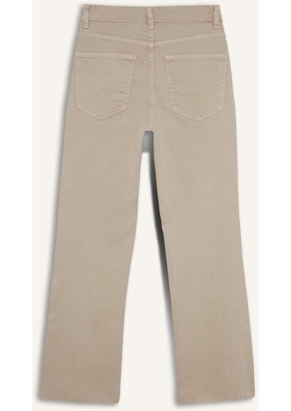 Crop Flare Fit Yüksek Bel Bilek Boy Jean Pantolon E8017AX25SM