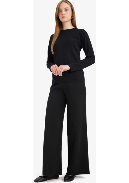 Wide Leg Geniş Bol Paça Triko Pantolon F1102AX25AU