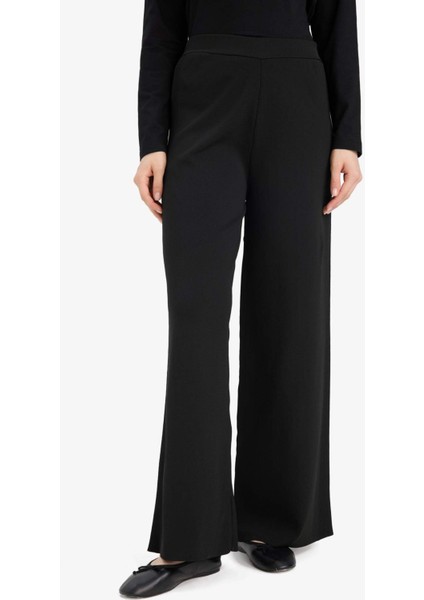 Wide Leg Geniş Bol Paça Triko Pantolon F1102AX25AU