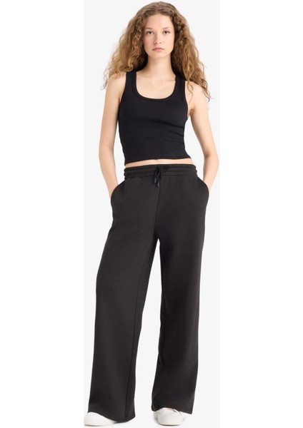 Straight Fit Beli Bağcıklı Cepli Düz Paça Eşofman Altı A0954AX25WN