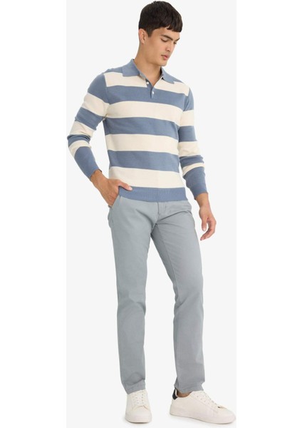 Regular Fit Normal Kesim Cepli Düz Paça Chino Pantolon D7349AX25AU